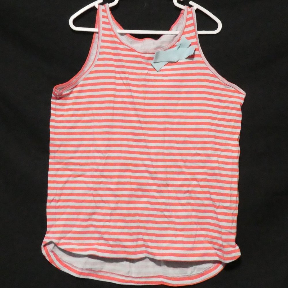 OSHKOSH B'GOSH | size 12 | Striped Tank Top With Bow | 100% Cotton